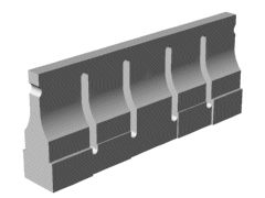 Ultrasonic horn -- slotted bar