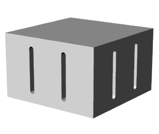 Ultrasonic horn, no optimization -- block